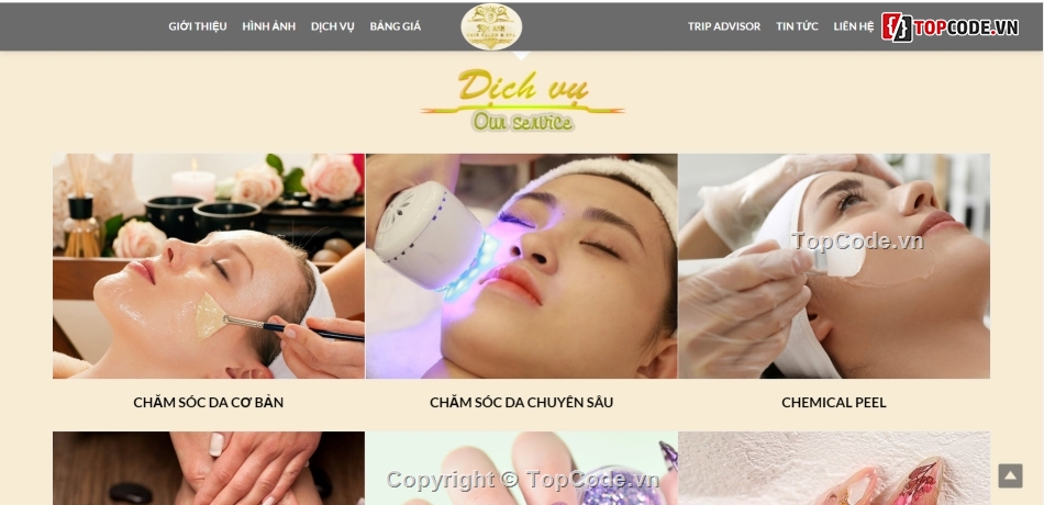 Share code chuyên nghiệp,Website Thẩm mỹ viện Spa,share code thẩm mỹ viện